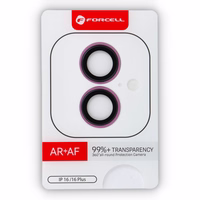 Forcell Premium grūdintas kameros objektyvo stiklas – iPhone 16 / 16 Plus, rožinis