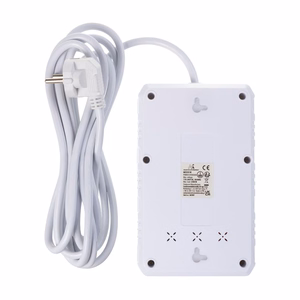 Maclean MCE393 W – ilgintuvas su lizdais, 4 lizdai + 3×USB, 110–240 V AC, 50/60 Hz, 2,1 A, iki 2500 W, 3 m, baltas