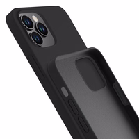 3mk silikoninis dėklas iPhone 12 Pro Max - juodas