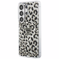 GUESS dėklas for SAMSUNG S26 Ultra GUHMS26LHLEGTGLK (Magnetic IML Leopard Print Triangle) juodas