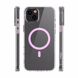 Etteri Spalvotas Magnetinis dėklas telefonui iPhone 14 6,1" rožinė