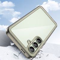 Kosmoso dėklas su gelio rėmu Samsung Galaxy S24 FE - permatomas juodas