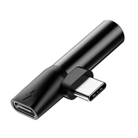 Baseus garso adapteris USB-C į Mini Jack 3.5mm + USB-C (juodas)