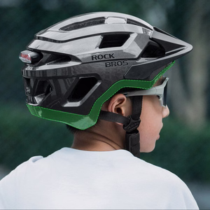 Rockbros LK-67 jaunimo dviratininko šalmas su nuimamu skydeliu, 54–58 cm – pilkas