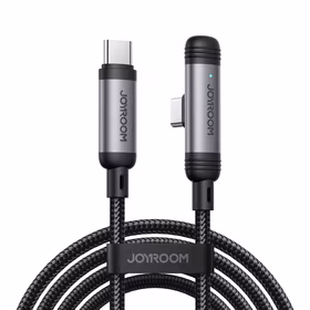 Joyroom S-A56 EnjoyX serijos 90° USB-C - USB-C kabelis 60W 1.2m - juodas