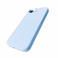 Puro skysto silikono dėklas "ICON MAG PRO" su magnetine, metaliniais mygtukais ir kameros žiedu iPhone 16E, mėlynas