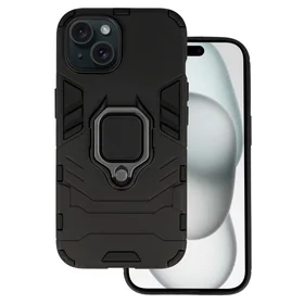 Ring Armor dėklas telefonui iPhone 15 juodas