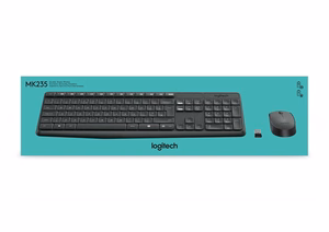 Logitech MK235 klaviatūra su pele USB QWERTY US International pilka
