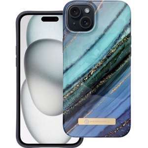 FORCELL F-PROTECT Mirage dėklas telefonui suderinamas su MagSafe IPHONE 15 Plus žadeito marmuras