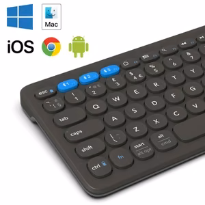ZAGG Pro Keyboard Mid Size-anglies pilka-Nordic (belaidis įkrovimas ant kilimėlio)