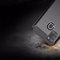 Karboninis dėklas (m) SAMSUNG A21S - juodas (m)