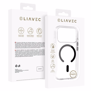 Liavec Pure dėklas su kameros valdymo mygtuku, skirtas iPhone 18 Pro Max/17 Pro Max, juodas
