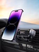 Automobilinis universalus telefono laikiklis Joyroom (JR-ZS351) tvirtinamas ant ventiliacijos grotelių, juodas