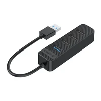 Orico TWU32-4A USB-A 3.1 hub / 1x USB-A 3.1 + 3x USB-A 2.0 + USB-C 5V/3A - juodas
