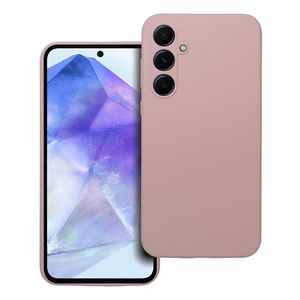 Silikoninis dėklas 2mm SAMSUNG A55 5G smėlio rožinis