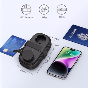 Orico APP 15.5W 5in1 maitinimo blokas 2x AC + 2x USB-A + 1x USB-C - juodas