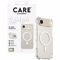 CARE by PanzerGlass Madingas Samba dėklas su baltu Magnetiniu iPhone Air - Skaidrus