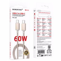 Borofone Kabelis BX120 Placer - Type C į Type C - PD 60W 1 metras auksinis