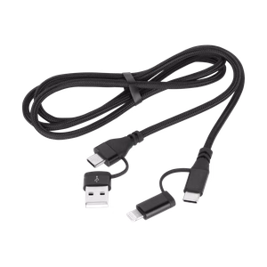 „4 viename“ USB-A/USB-C–USB-C/Lightning laidas, 1 m