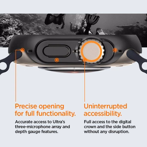 Spigen Thin Fit dėklas Apple Watch Ultra (49mm) - juodas