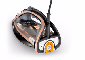 Tefal Ultimate Pure FV9845 – 3200 W steam iron with Durilium AirGlide Autoclean soleplate, black/copper