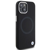 BMW parašo skystas silikonas Magnetinis dėklas telefonui iPhone 15 Plus - juodas