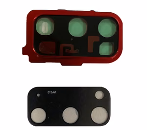 Samsung G980/G981 S20 kameros stikliukas su rėmeliu Aura Red ORG