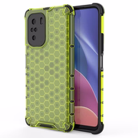 Honeycomb dėklas šarvuotas dėklas su TPU buferiu Xiaomi Redmi K40 Pro+ / K40 Pro / K40 / Poco F3 žalias