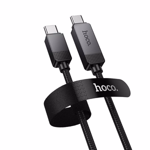 Hoco U154 USB-C–USB-C kabelis su taškinės matricos LCD ekranu, 3 A, 60 W, 1 m, juodas