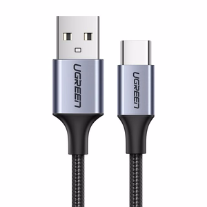 Ugreen US288 60125 USB-A / USB-C QC 3.0 3A 0.5m laidas - pilkas