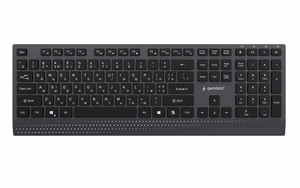 Gembird KB-MCH-06-CYRL Slim wired multimedia keyboard with Type-C adapter, Cyrillic layout, black