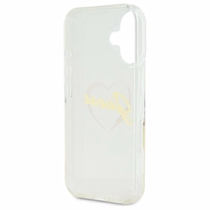 Guess IML Heart iPhone 16 dėklas telefonui - Skaidrus