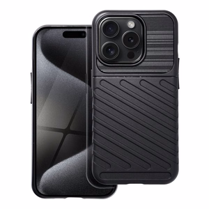 THUNDER dėklas telefonui IPHONE 15 Pro juodas