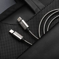 FORCELL F-ENERGY Metal C237 kabelis Type-C į Type-C PD QC4.0 3A 60W 1 m sidabrinis