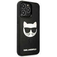 Karl Lagerfeld 3D guminis Choupette dėklas telefonui iPhone 13 Pro / iPhone 13 - juodas
