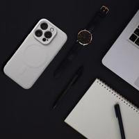 SILICONE MAG COVER dėklas telefonui suderinamas su MagSafe iPhone 15 Pro titano