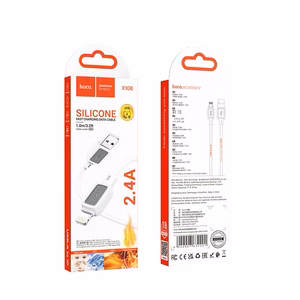 Kabelis USB A į Lightning Hoco 2,4A 1 m X108 baltas