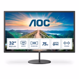 AOC V4 Q32V4 kompiuterio monitorius 80 cm (31.5") 2560 x 1440 pikseliai 2K Ultra HD LED Juoda