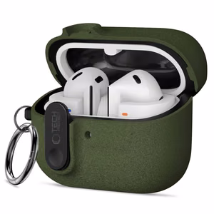 "Tech-Protect" plonas dėklas su kabliuku, skirtas "Samsung Galaxy Buds 3 / 3 FE / 3 Pro" - žalias