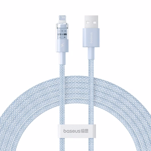 Baseus Gem USB-A į Lightning 2.4A greito įkrovimo laidas 2 m, mėlynas