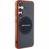 AMG skaidrus dviejų spalvų MagSafe dėklas telefonui Samsung Galaxy S24 - juodas