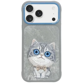 Nimmy Big Eyed Pet 2.0 Katės dėklas telefonui iPhone 17 Pro Max - pilka