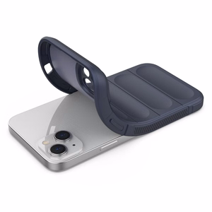 Magic Shield Case dėklas telefonui iPhone 14 Plus lankstus šarvuotas tamsiai mėlynas dangtelis