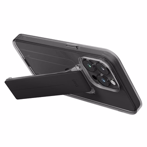 Uniq dėklas Heldro Mount su stovu iPhone 15 Pro 6.1" dūminis