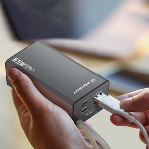 Išorinė baterija Wozinsky K65+ 65W 30000mAh 2x USB-C, 1x USB-A 65W - pilka