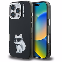 Karl Lagerfeld IML Aquarelle Choupette & Logo iPhone 16 Pro deklas - juodas