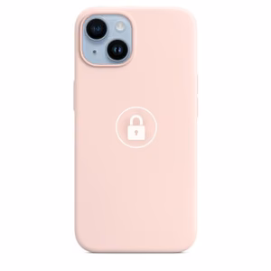 Telefono dėklas Silicone Case v2, skirtas iPhone 14, Chalk Pink, pakuotėje