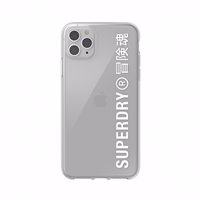 SUPERDRY Skaidrus dėklas Snap IPHONE 11 PRO MAX skaidrus / baltas