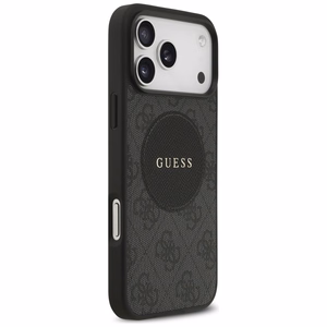 Guess 4G Circle Classic Logo Magnetinis dėklas telefonui iPhone 17 Pro Max - juodas