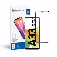 Apsauginis stiklas Blue Star - SAMSUNG A33 5G viso ekrano (su rėmeliu, mažo dydžio) - juodas